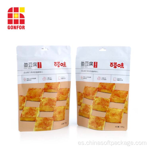 Snack Packaging bolsa de pie con orificio para colgar